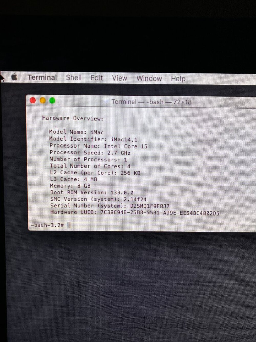 Apple iMac A1418 Computer, Intel Core I5, 2.7ghz, 8gb Memory With Keyboard - Picture 12 of 12